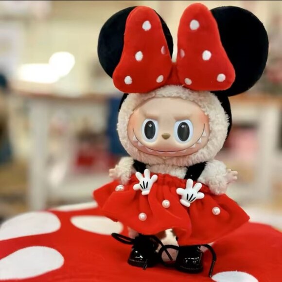Other - Minnie Mouse Labubu Doll Clothes (2-Pc) Skirt & Ears Outfit Set (NEW & SO CUTE!)